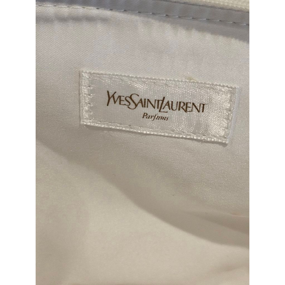 YSL Yves Saint Laurent White Clutch w/Crossbody, Twilly and Charm Added - Picture 8 of 15